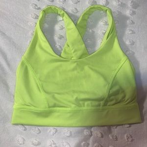 Lululemon neon green/yellow sports bra! Not sure what size but probably 4-6